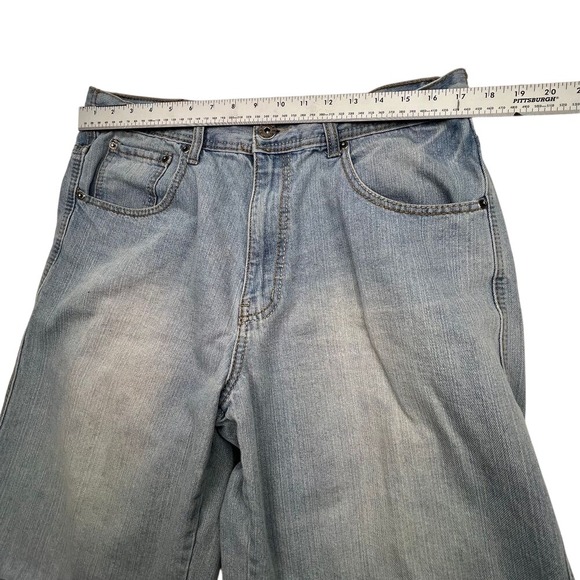 Royal Blue Denim Shorts Relaxed Fit Light Wash‎ Men 36 Skater Baggy Streetwear - Picture 5 of 11